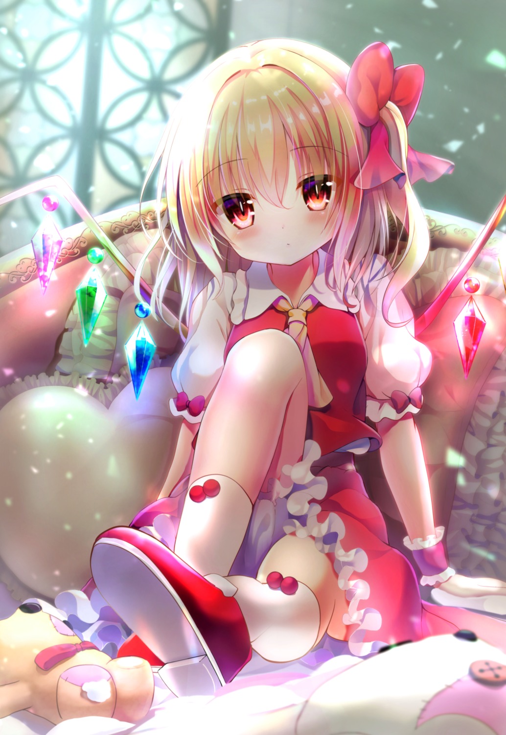 bloomers flandre_scarlet kotoriifu loli skirt_lift touhou wings