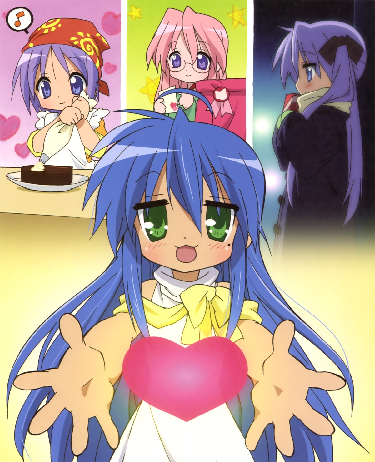 hiiragi_kagami hiiragi_tsukasa izumi_konata lucky_star takara_miyuki ueno_chiyoko