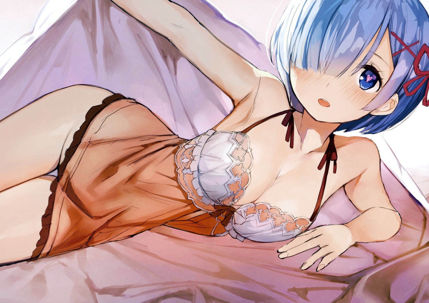 cleavage gaou lingerie nopan re_zero_kara_hajimeru_isekai_seikatsu rem_(re_zero)