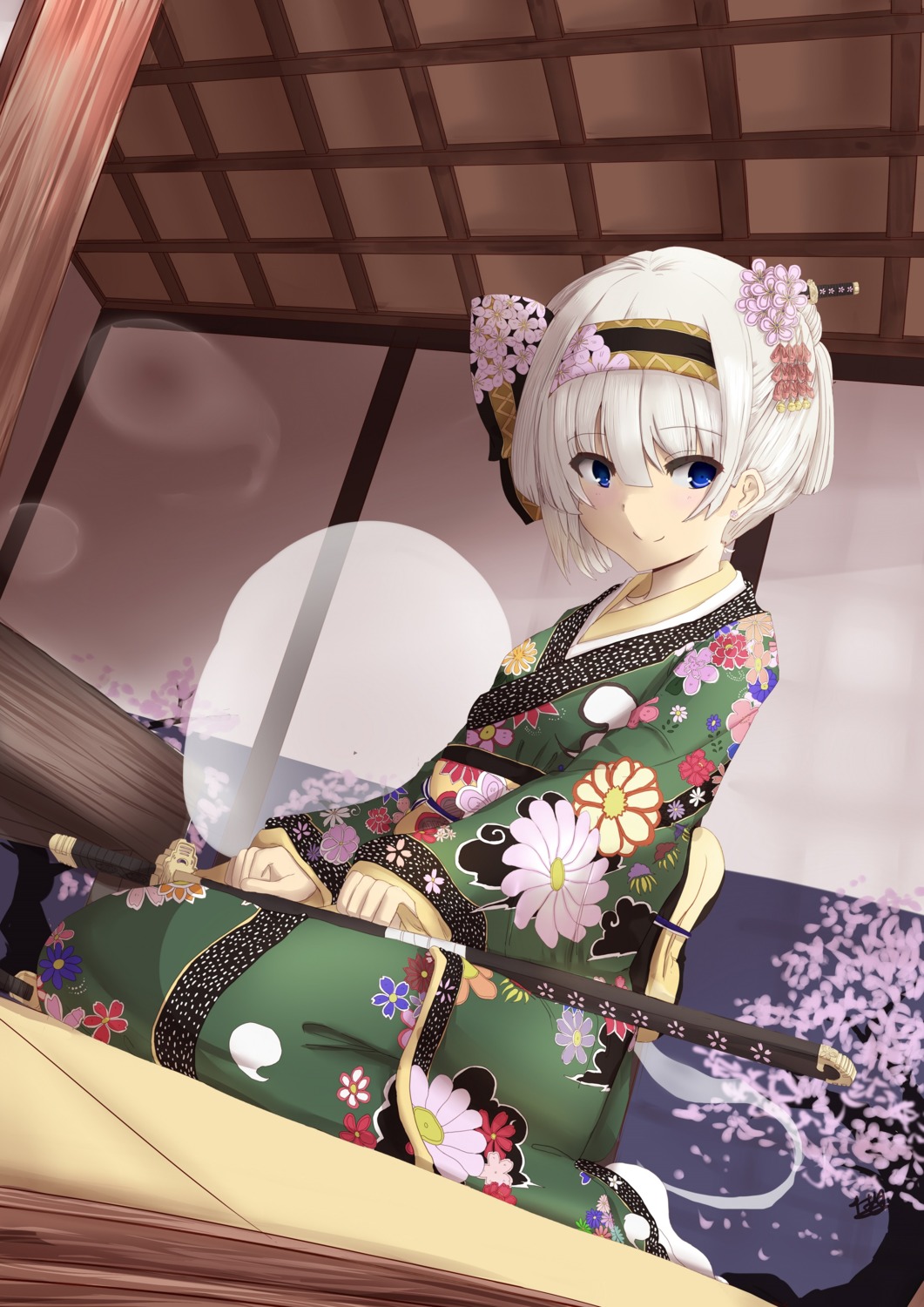 kimono konpaku_youmu senbon_tsuki sword touhou