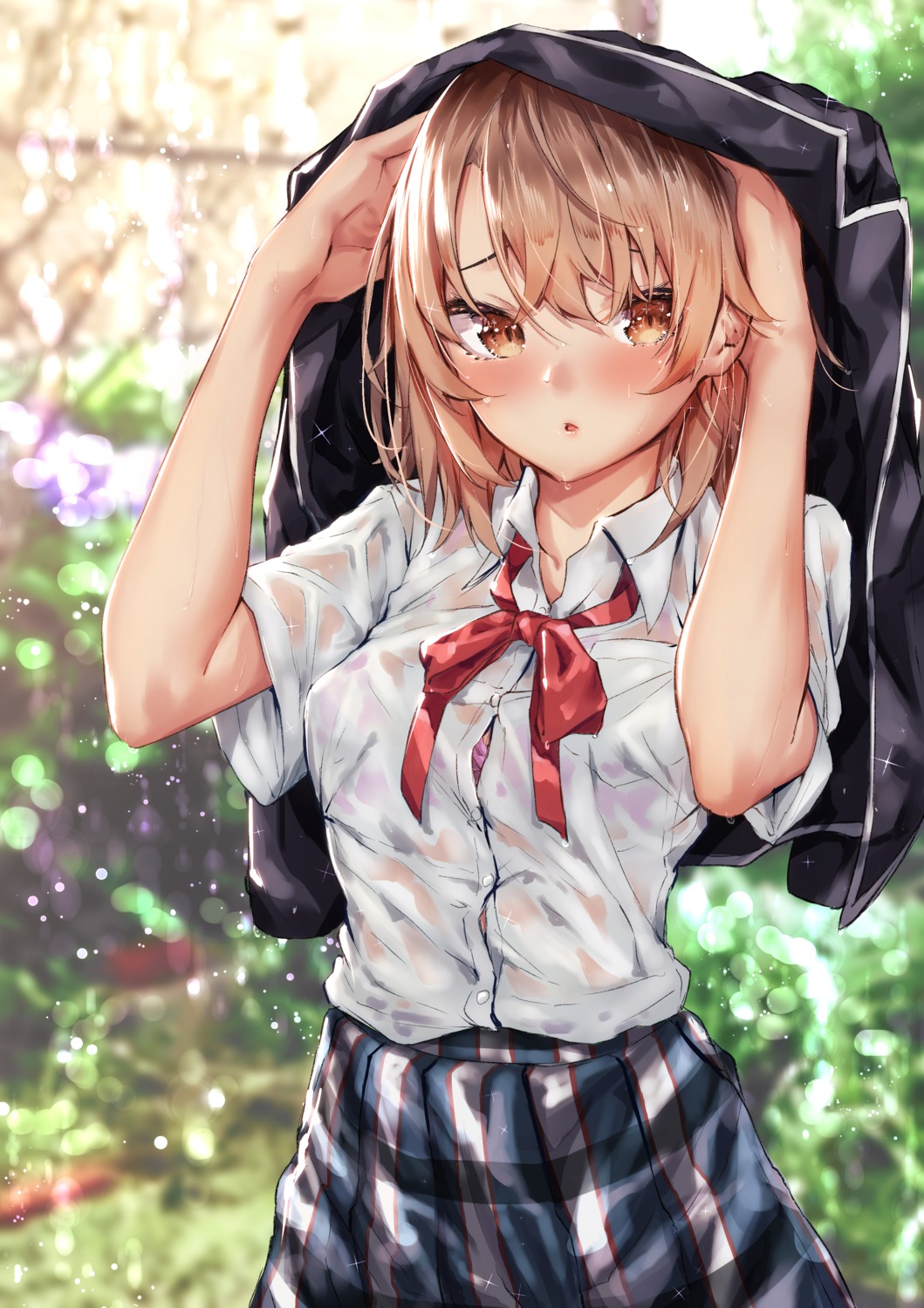 isshiki_iroha sahara_gensei see_through seifuku wet wet_clothes yahari_ore_no_seishun_lovecome_wa_machigatteiru.