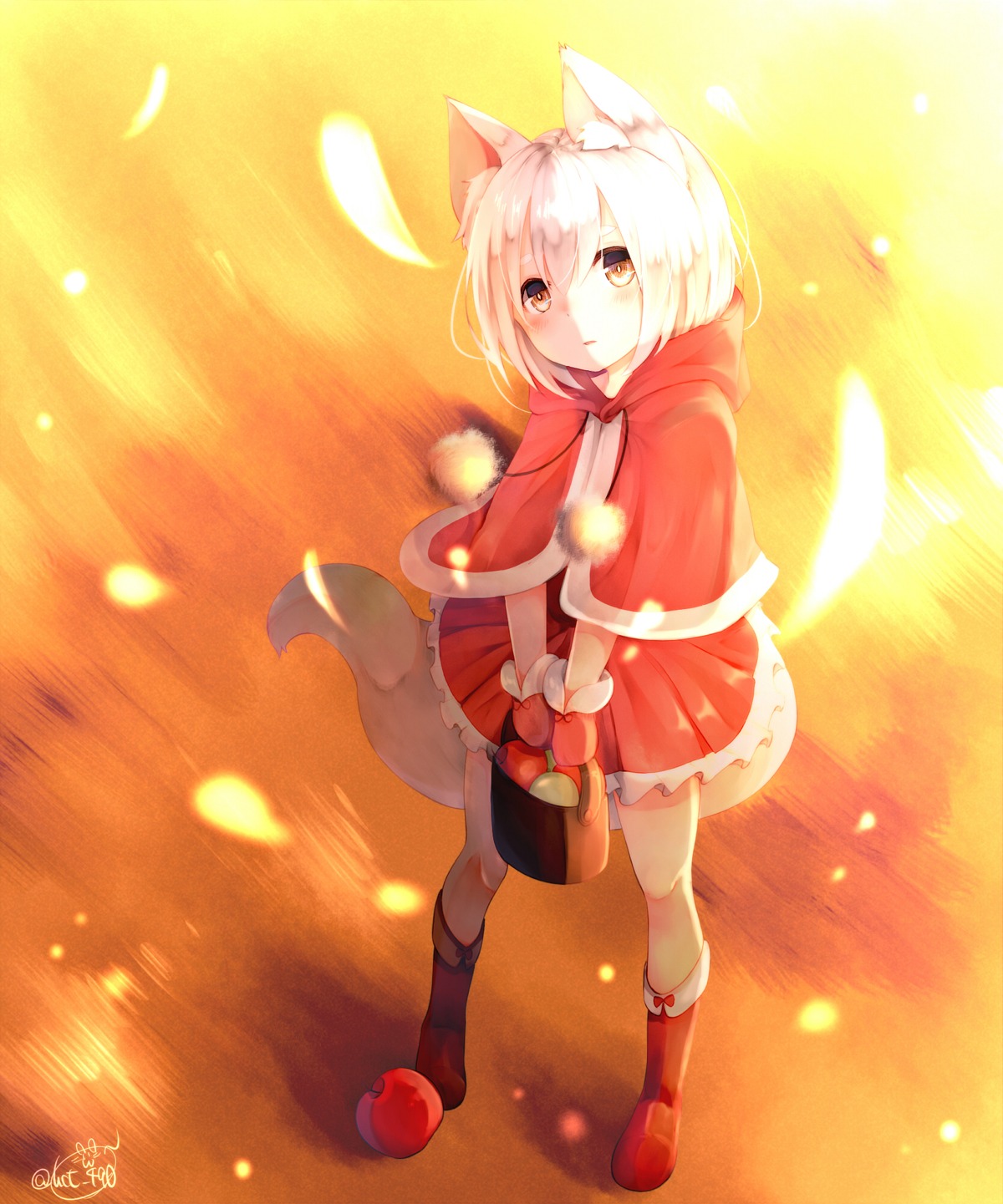 animal_ears chita_(ketchup) christmas kitsune tail