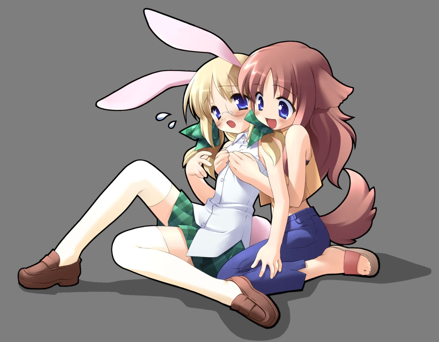 animal_ears bunny_ears inumimi megane miyashiro_karin shinjou_izumi suigetsu transparent_png