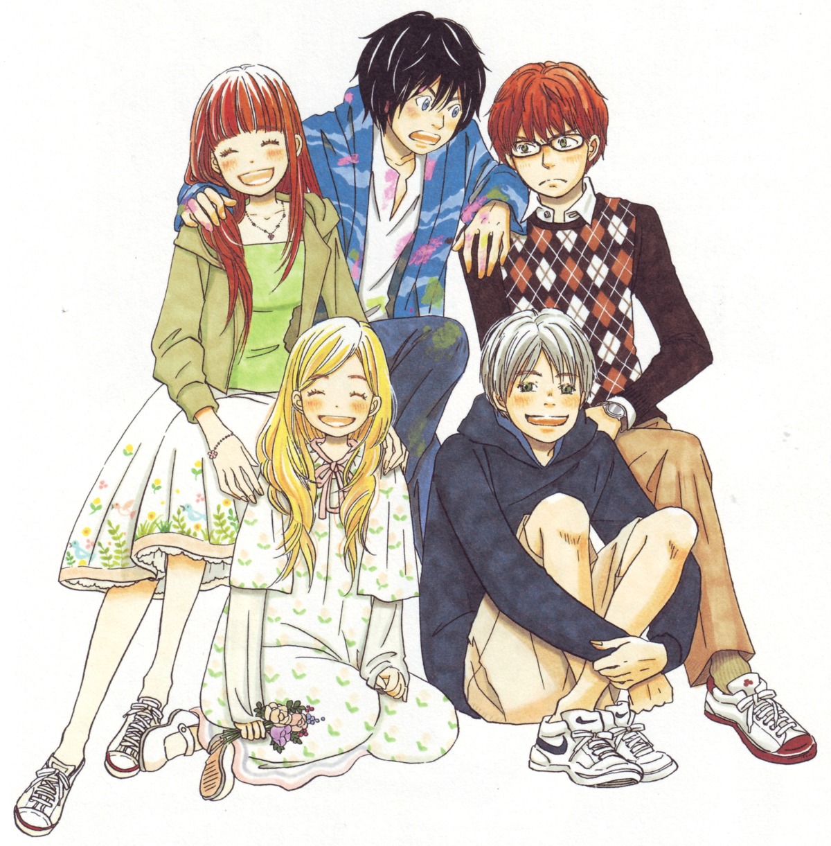 hanamoto_hagumi honey_and_clover mayama_takumi morita_shinobu takemoto_yuuta umino_chica yamada_ayumi