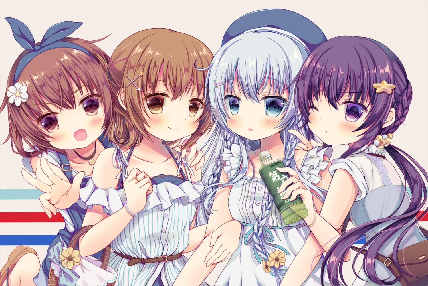 akatsuki_(kancolle) dress hibiki_(kancolle) ikazuchi_(kancolle) inazuma_(kancolle) kantai_collection mitsuki_ponzu