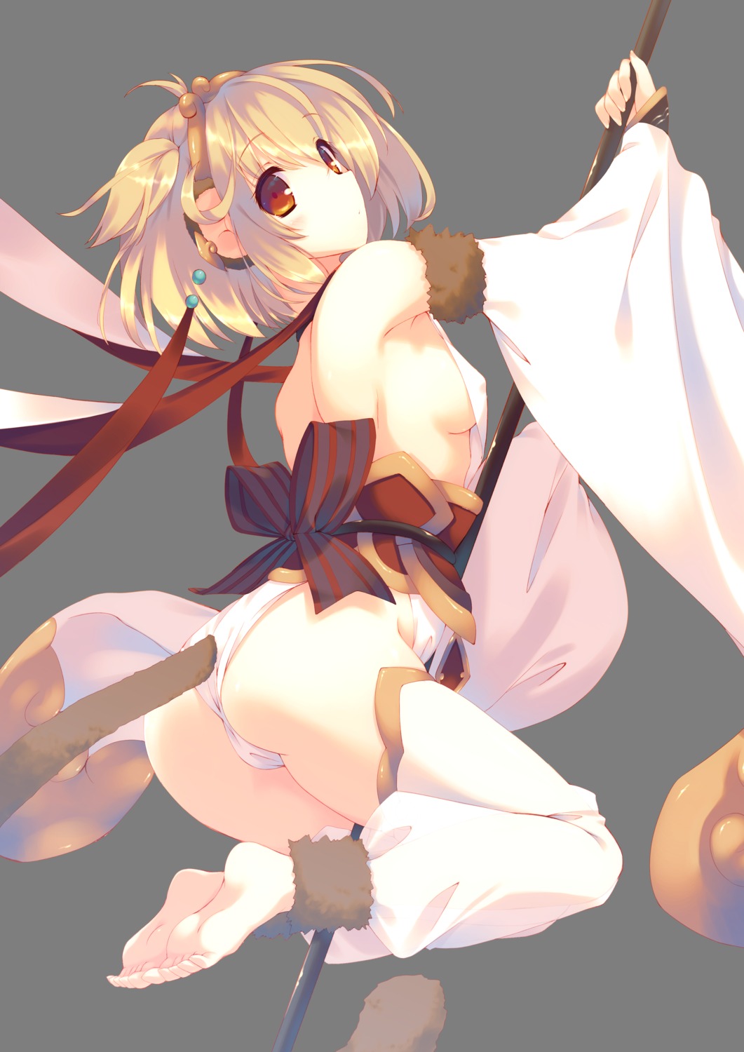 andira_(granblue_fantasy) animal_ears ass cameltoe granblue_fantasy mutsuno_hekisa no_bra pantsu tail thighhighs transparent_png