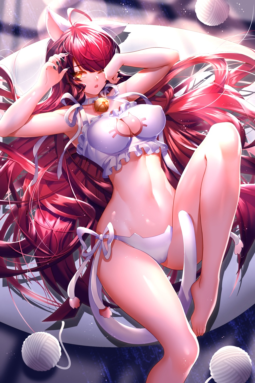 animal_ears been bra cameltoe cleavage elesis elsword erect_nipples nekomimi pantsu string_panties tail