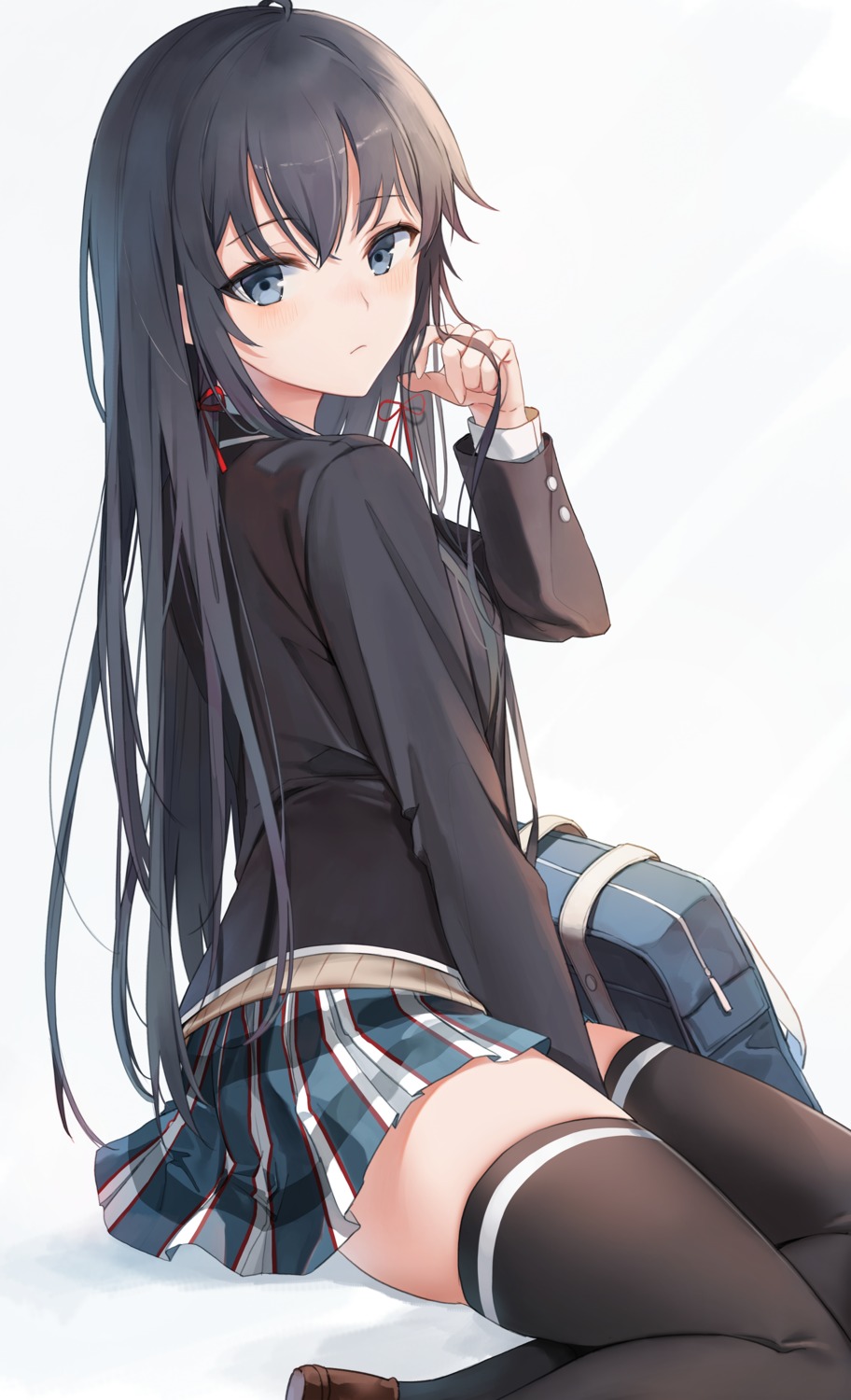 emyo seifuku sweater thighhighs yahari_ore_no_seishun_lovecome_wa_machigatteiru. yukinoshita_yukino