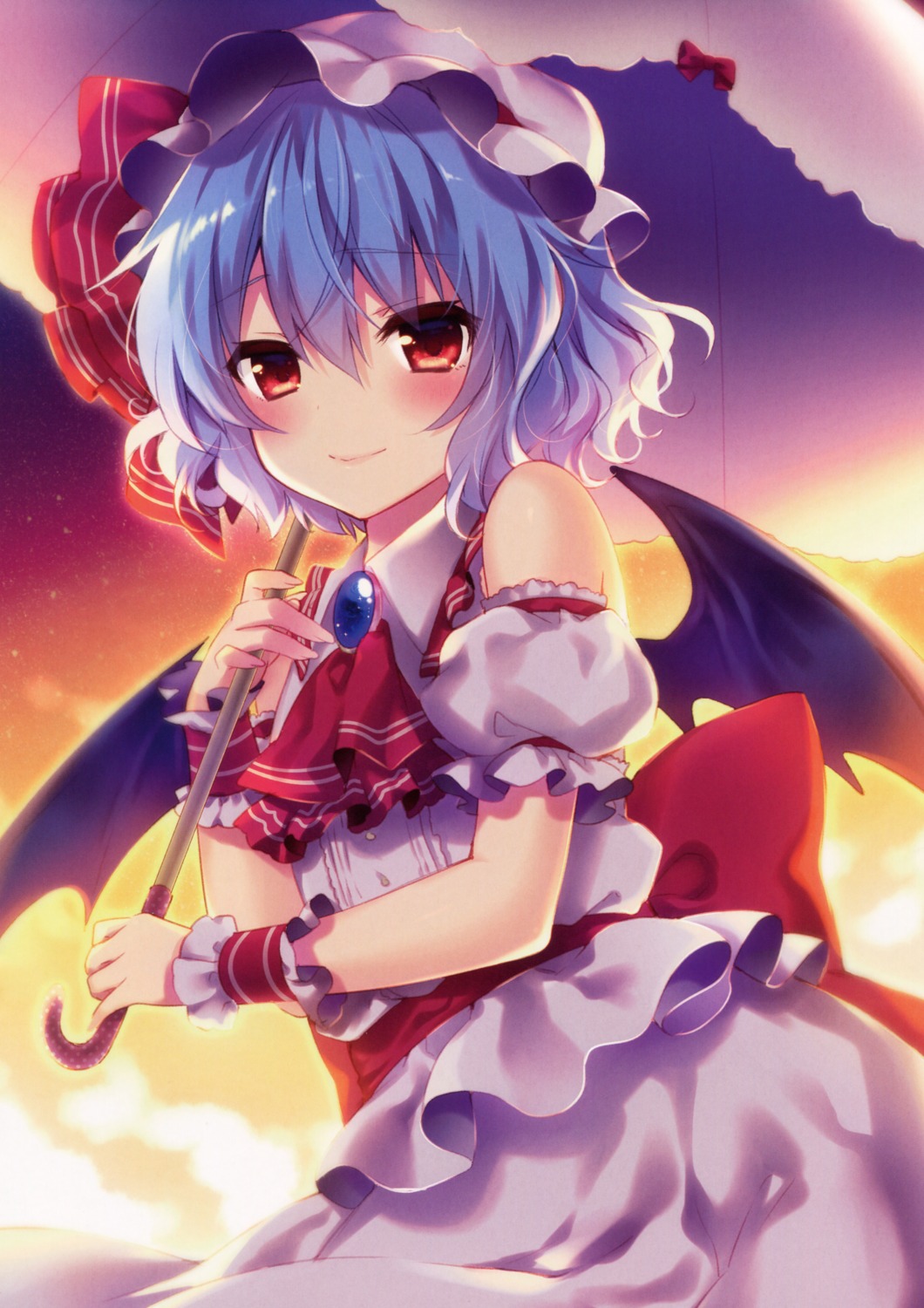 eterna remilia_scarlet riichu touhou umbrella wings