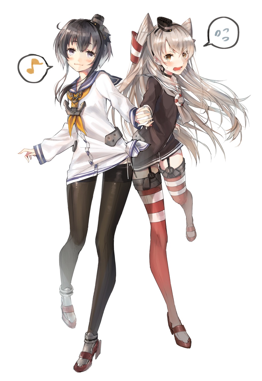 amatsukaze_(kancolle) heels kantai_collection stockings thighhighs tokitsukaze_(kancolle) vient