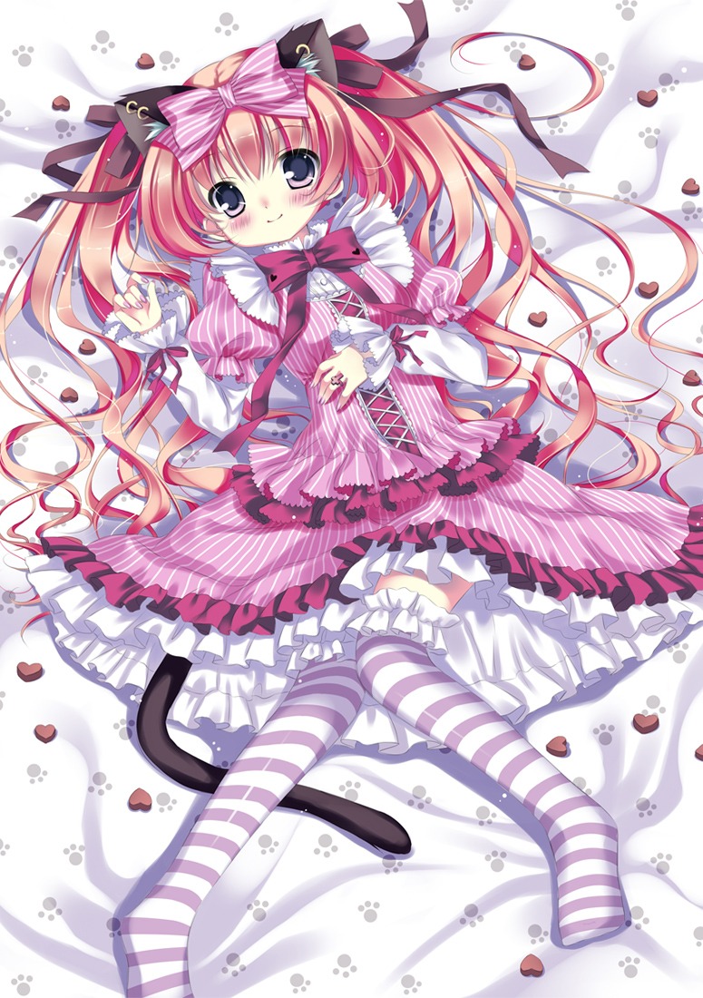 animal_ears dress lolita_fashion nekomimi pikomint tail thighhighs