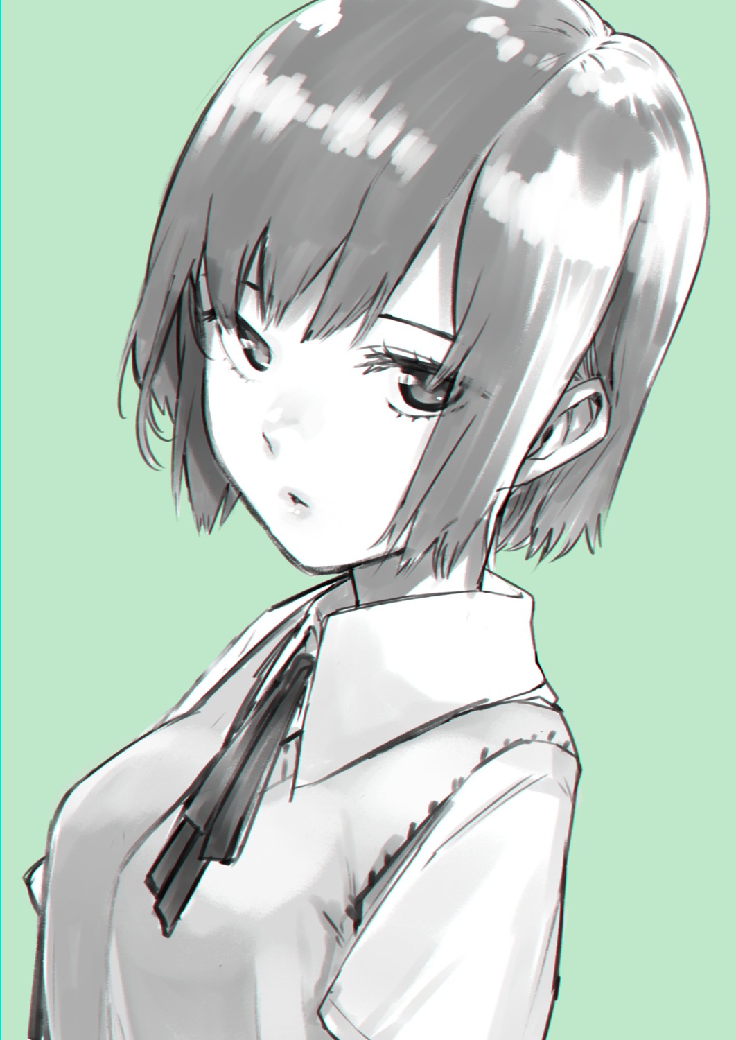 monochrome seifuku sketch sweater tulip