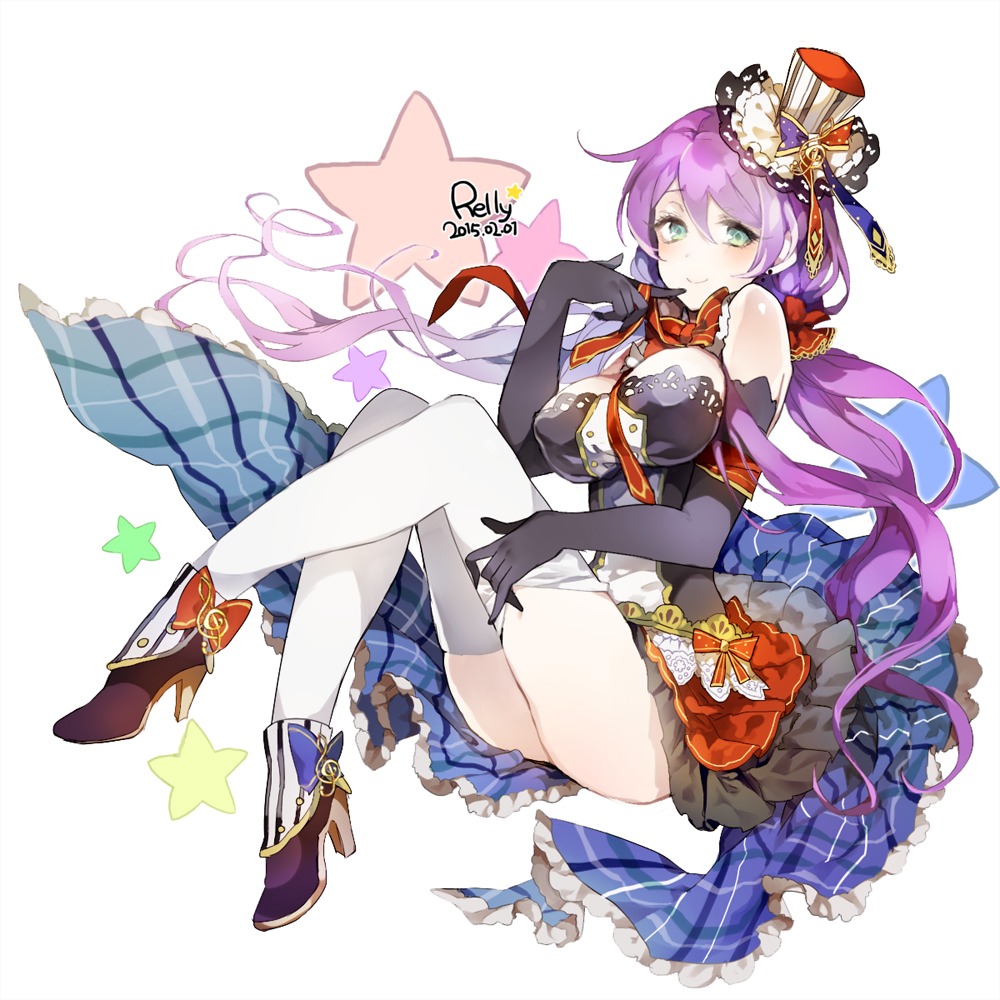 dress heels love_live! love_live!_(series) relly thighhighs toujou_nozomi
