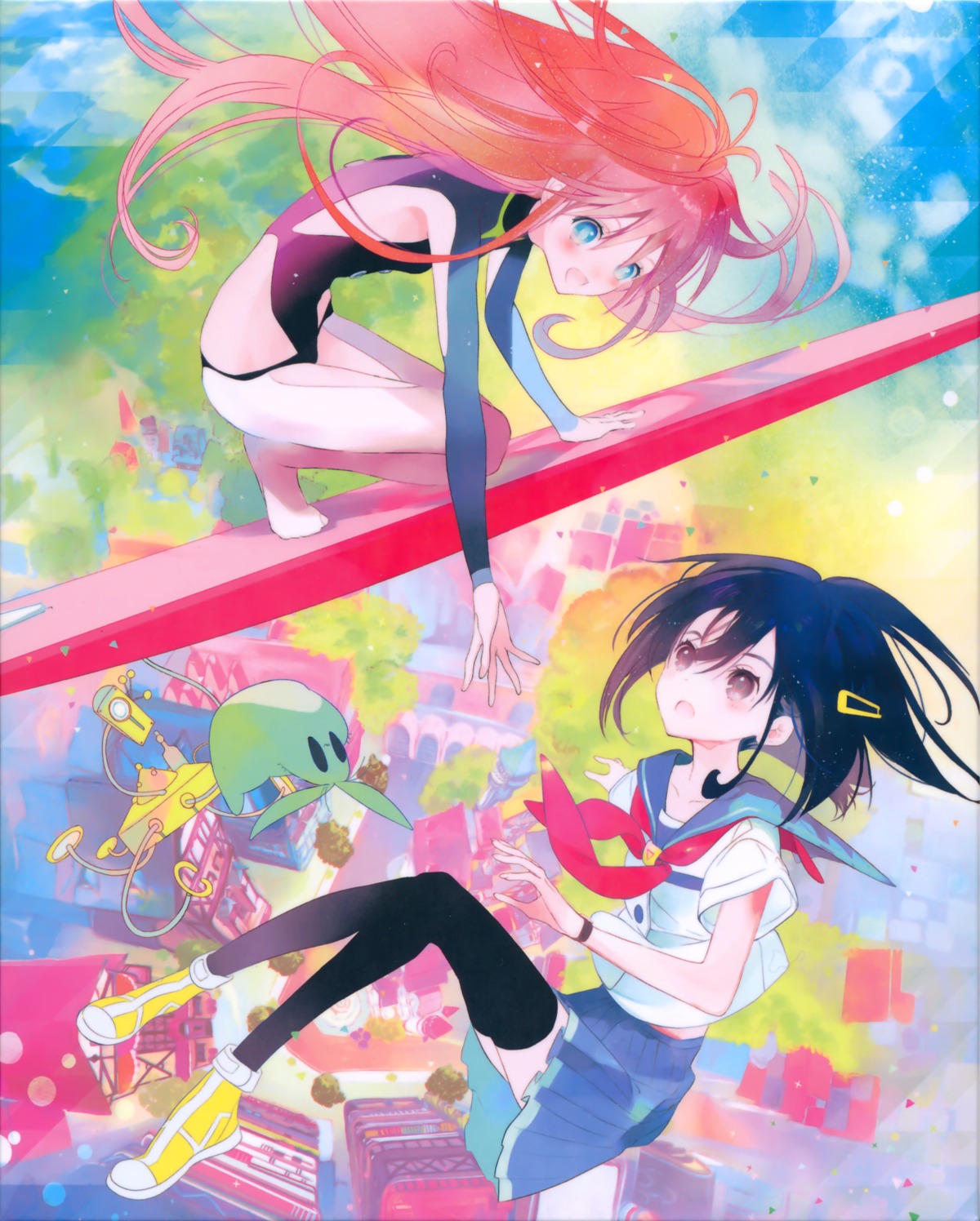 bodysuit flip_flappers kokomine_cocona papika seifuku tanu thighhighs