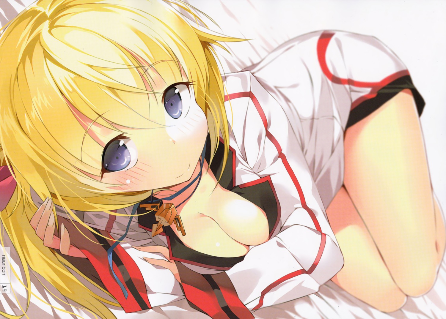 charlotte_dunois cleavage infinite_stratos nauribon seifuku