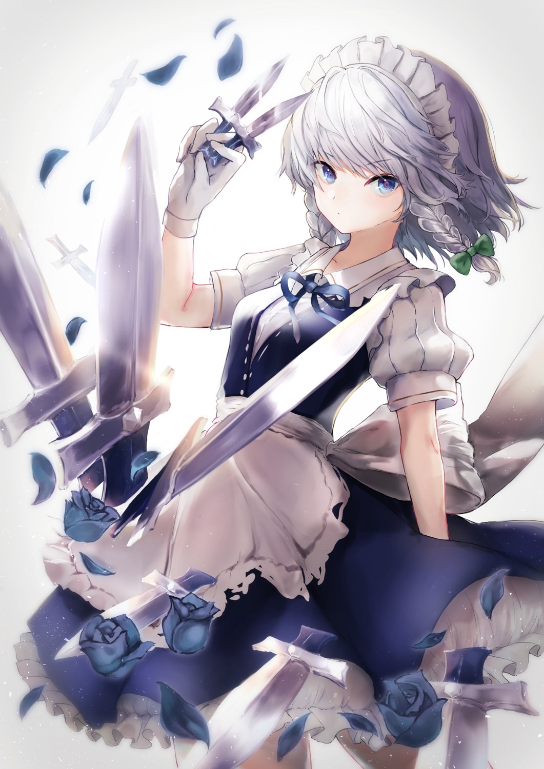 happiness_lilys izayoi_sakuya maid touhou weapon