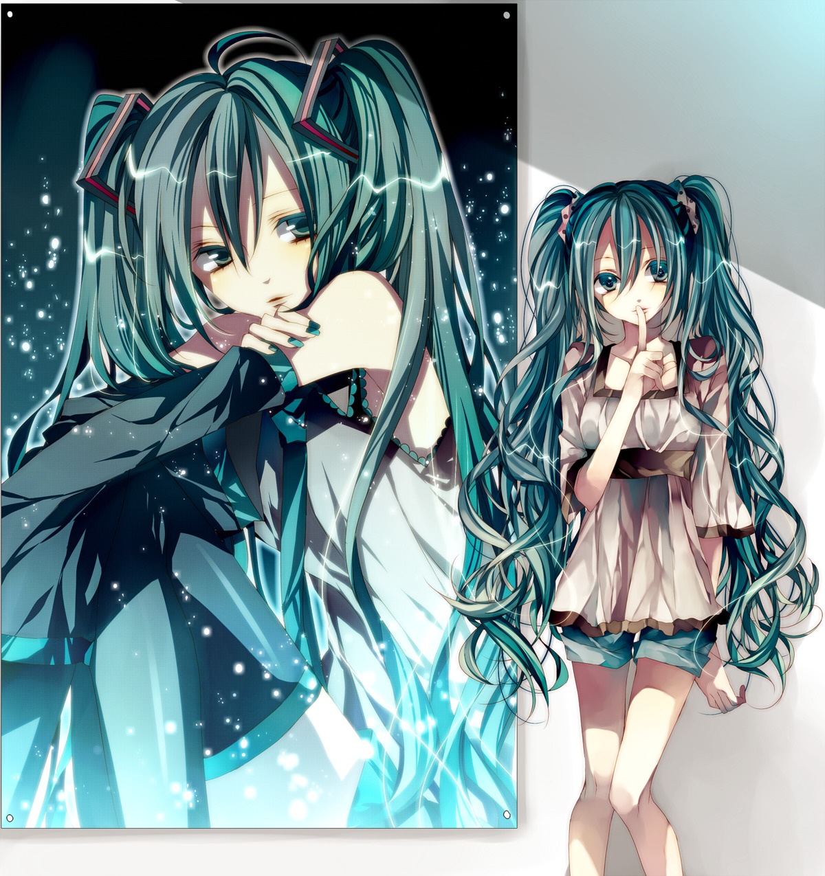 hatsune_miku thighhighs tsukioka_tsukiho vocaloid