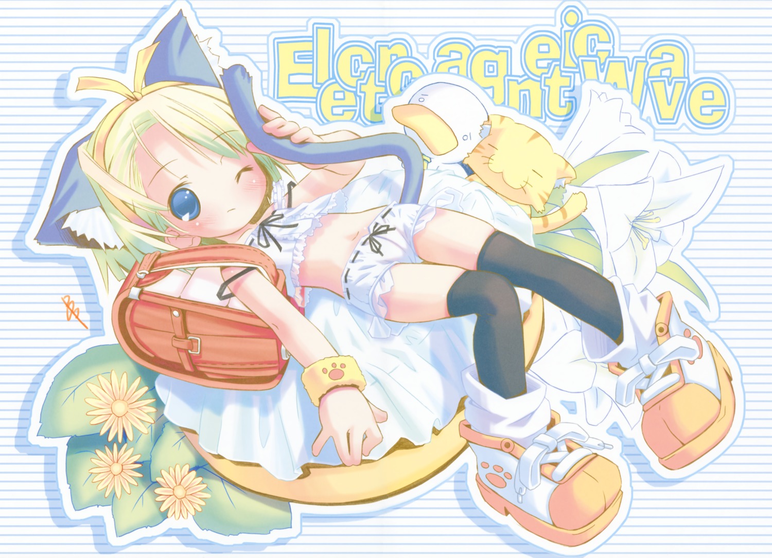 ah-kun animal_ears fixed moetan nekomimi pantsu pop tail thighhighs