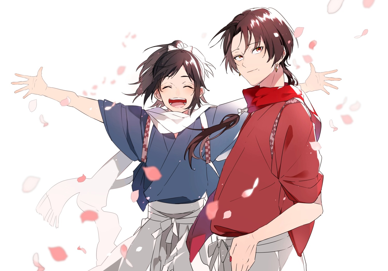 asian_clothes kashuu_kiyomitsu male sando_(310_sand) touken_ranbu yamatonokami_yasusada