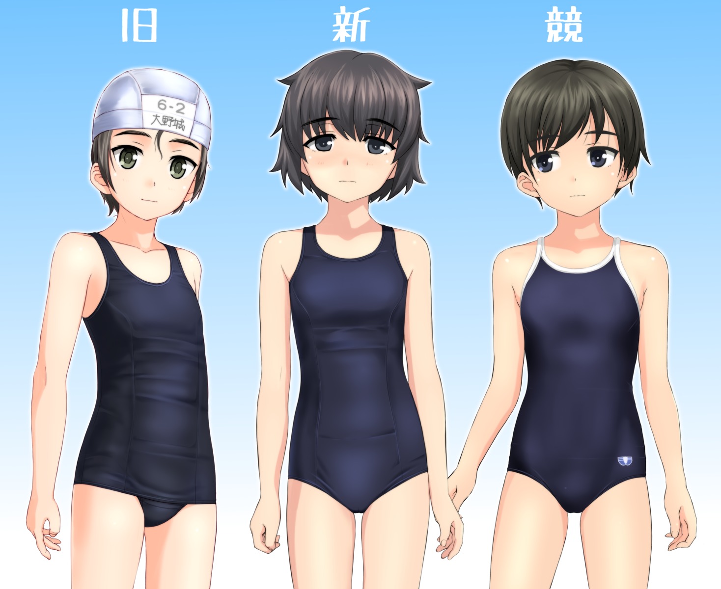 school_swimsuit swimsuits takafumi