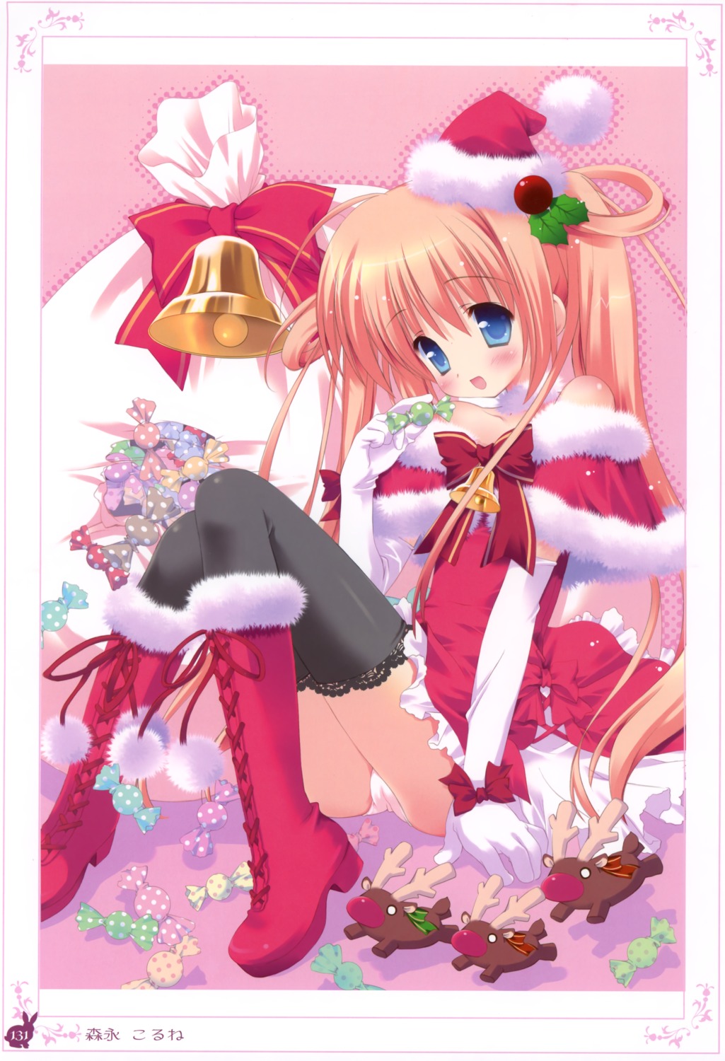 christmas morinaga_korune pantsu thighhighs