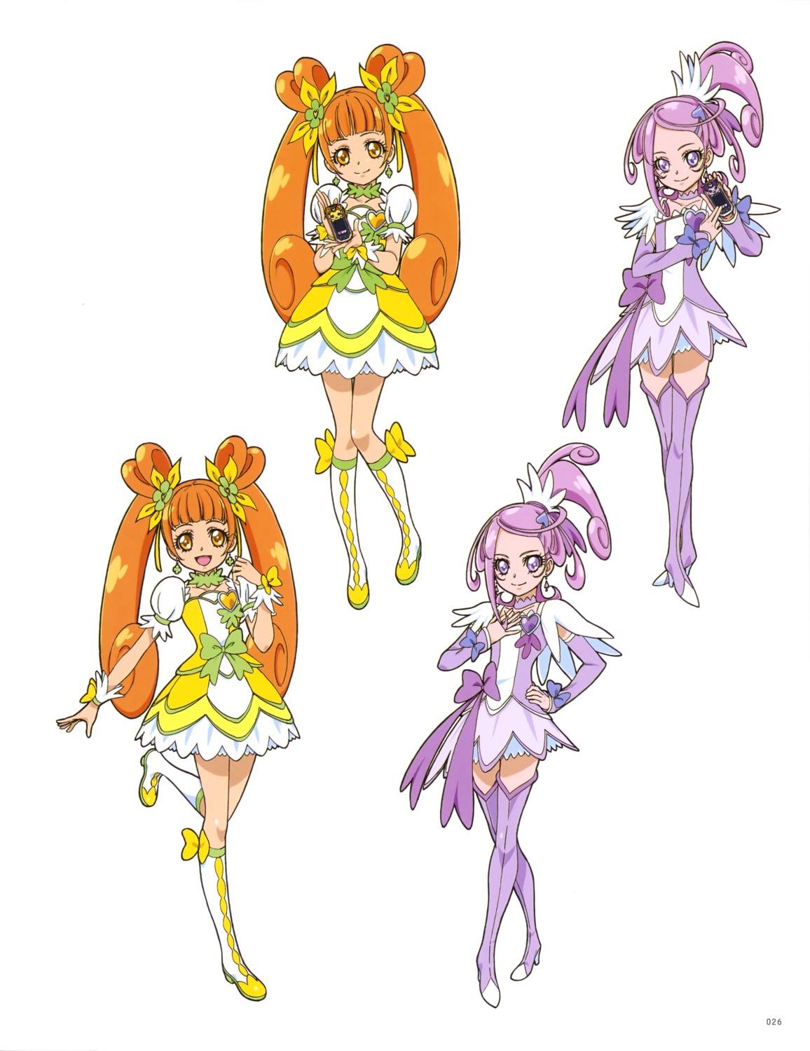 dokidoki!_precure dress heels kenzaki_makoto precure takahashi_akira thighhighs yotsuba_alice