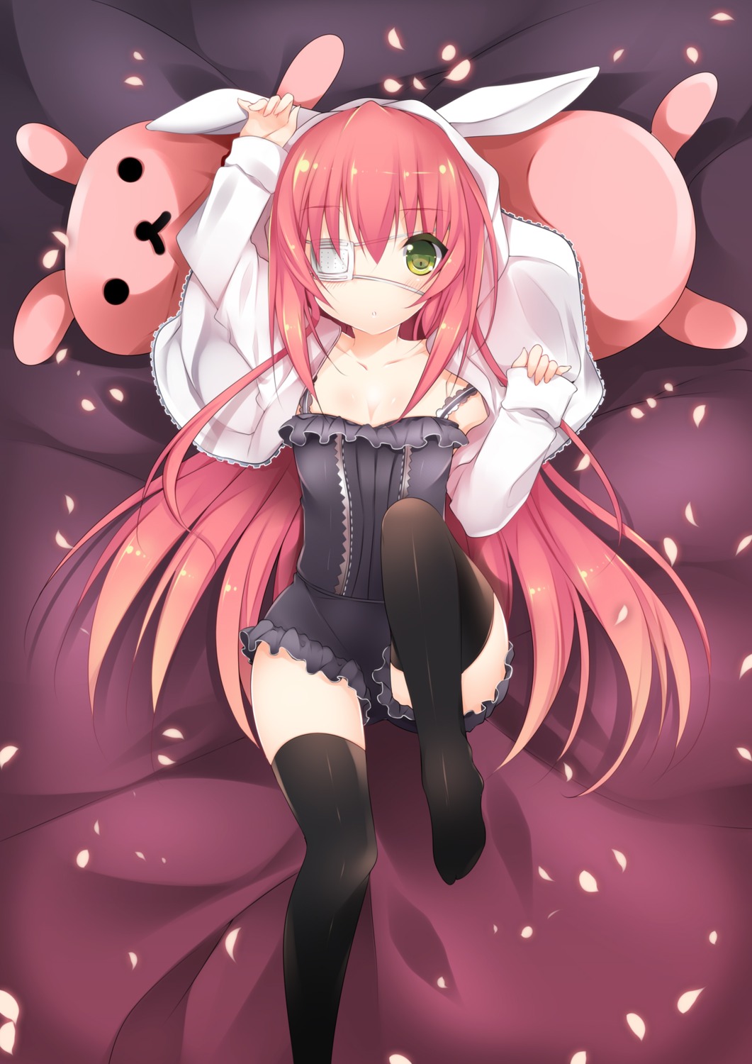 animal_ears bunny_ears eyepatch thighhighs usagihime