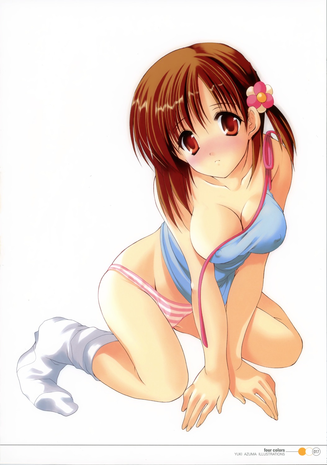 azuma_yuki cleavage erect_nipples no_bra pantsu shimapan