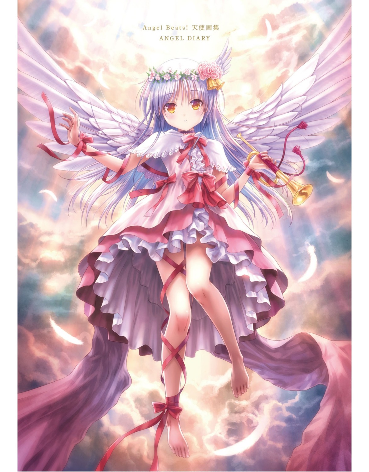 angel angel_beats! dress goto-p key see_through tachibana_kanade wings