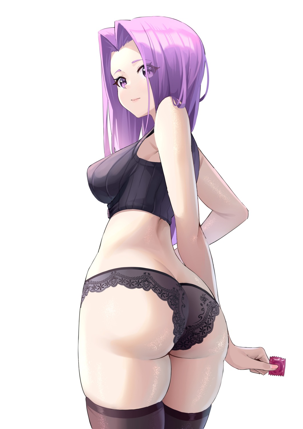 ass fate/stay_night pantsu rider thighhighs wan_xing