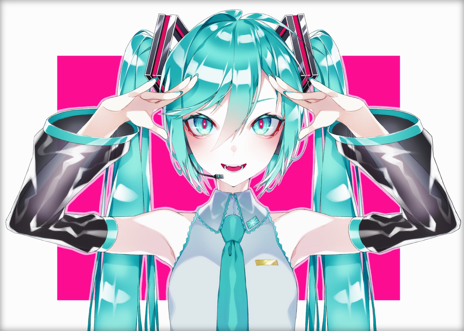 1055 hatsune_miku headphones vocaloid