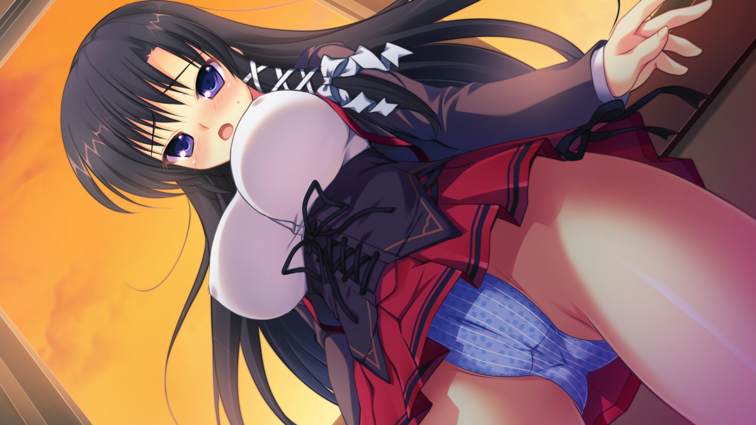 akigase_nozomi cameltoe erect_nipples ex-one game_cg manatsu_no_yoru_no_yuki_monogatari mikeou pantsu seifuku