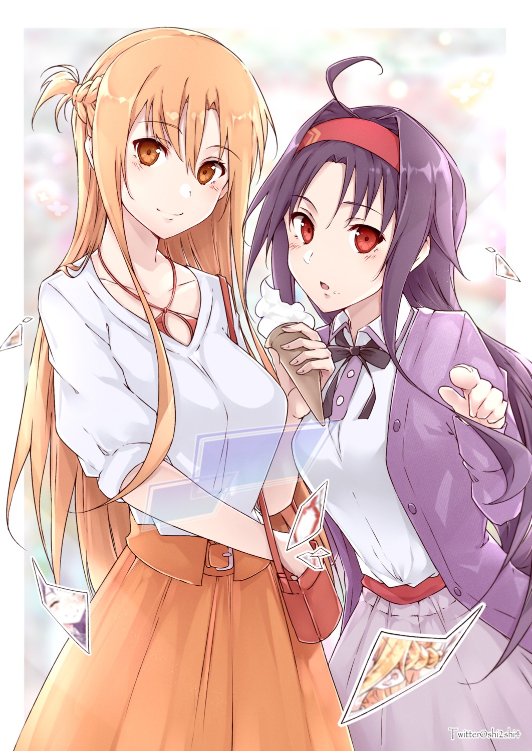 asuna, yuuki, and asuna (sword art online and 2 more) drawn by  hk_(wgyz7222)