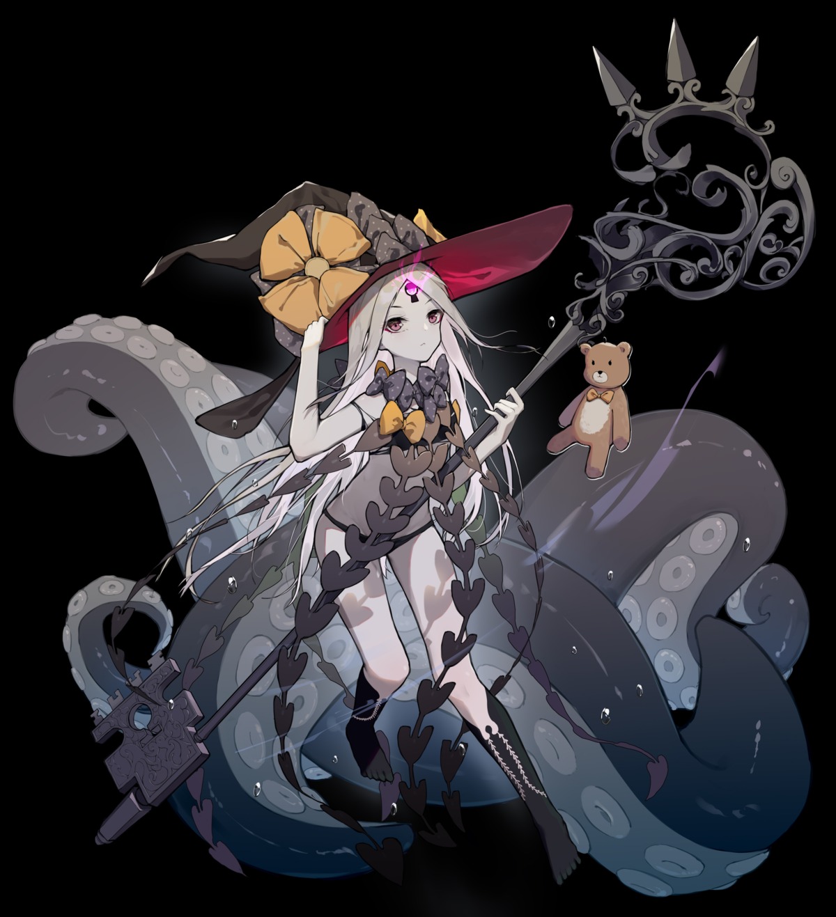 abigail_williams_(fate) bra fate/grand_order kuo_(kuo114514) loli pantsu tentacles weapon witch