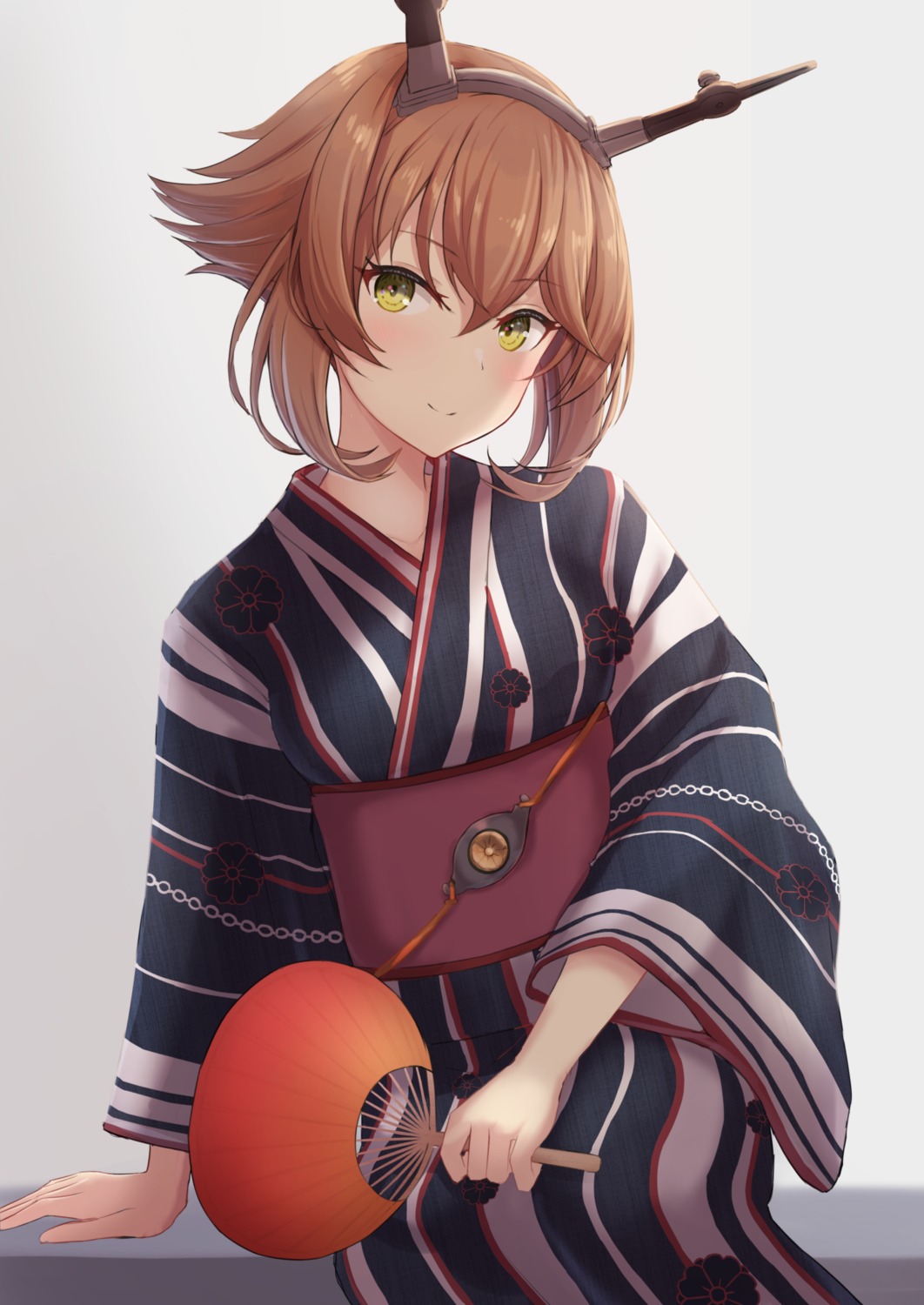 kantai_collection monoku mutsu_(kancolle) yukata