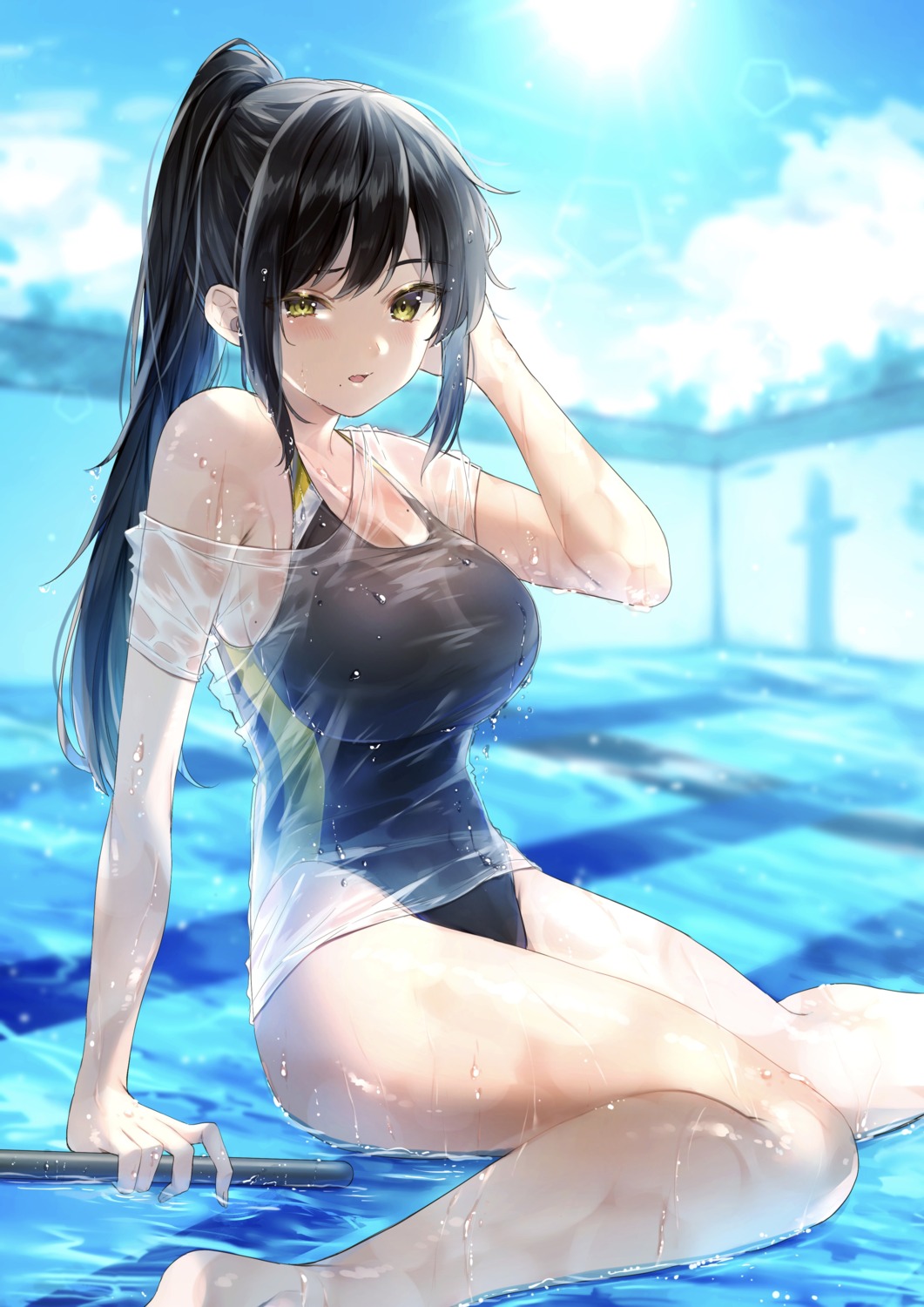 harui_(hr_x9_) see_through swimsuits wet wet_clothes
