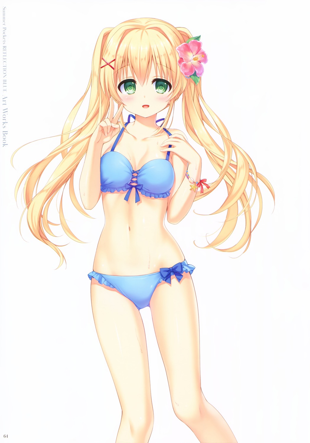 bikini cleavage key nagayama_yuunon summer_pockets summer_pockets_reflection_blue swimsuits tsumugi_wenders