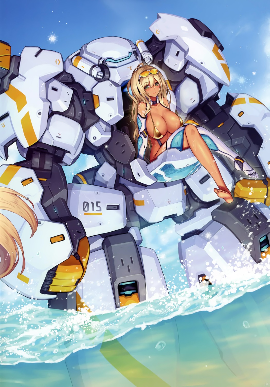 2d bikini_top mecha megane swimsuits