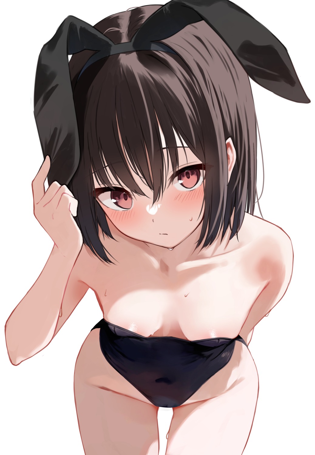 animal_ears areola bunny_ears bunny_girl memekko no_bra