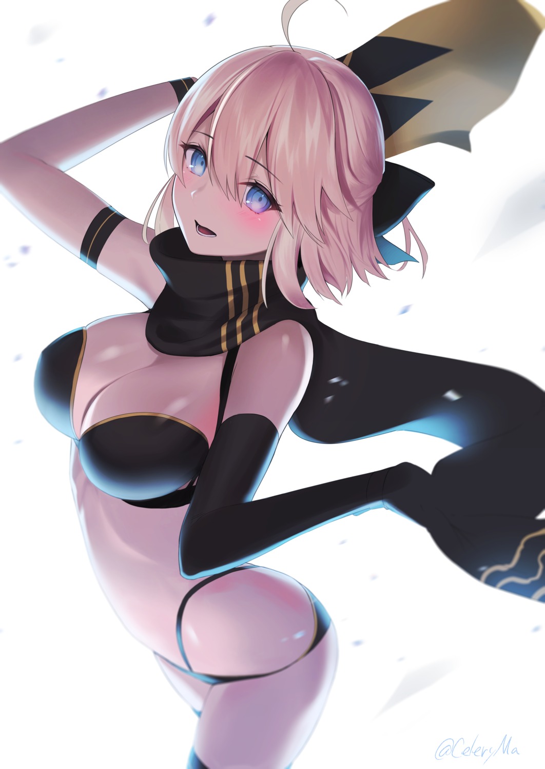 bikini celeryma cleavage fate/grand_order okita_souji_(fate) swimsuits