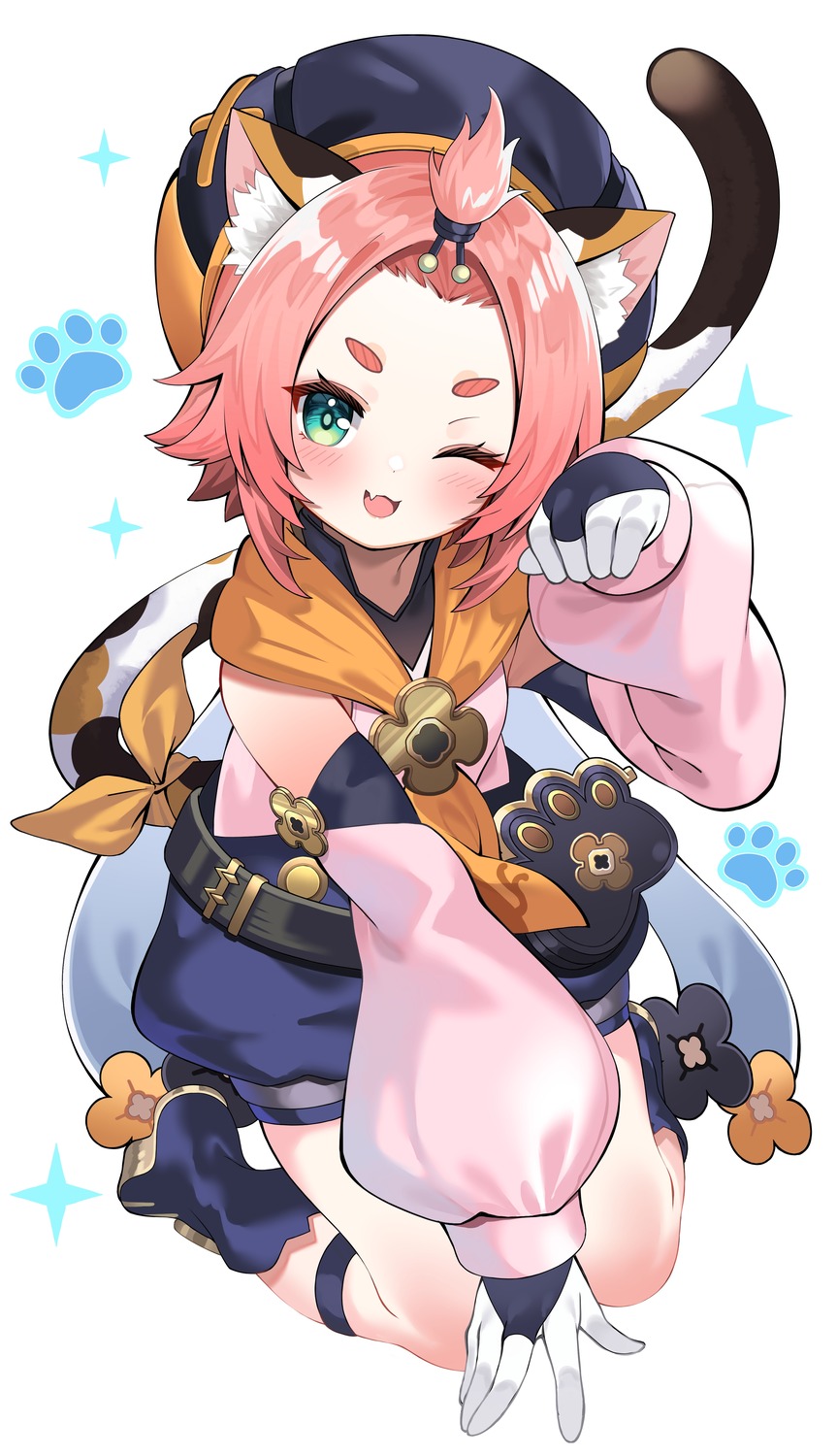 animal_ears diona genshin_impact nekomimi tail yuujin_(yuzinn333)