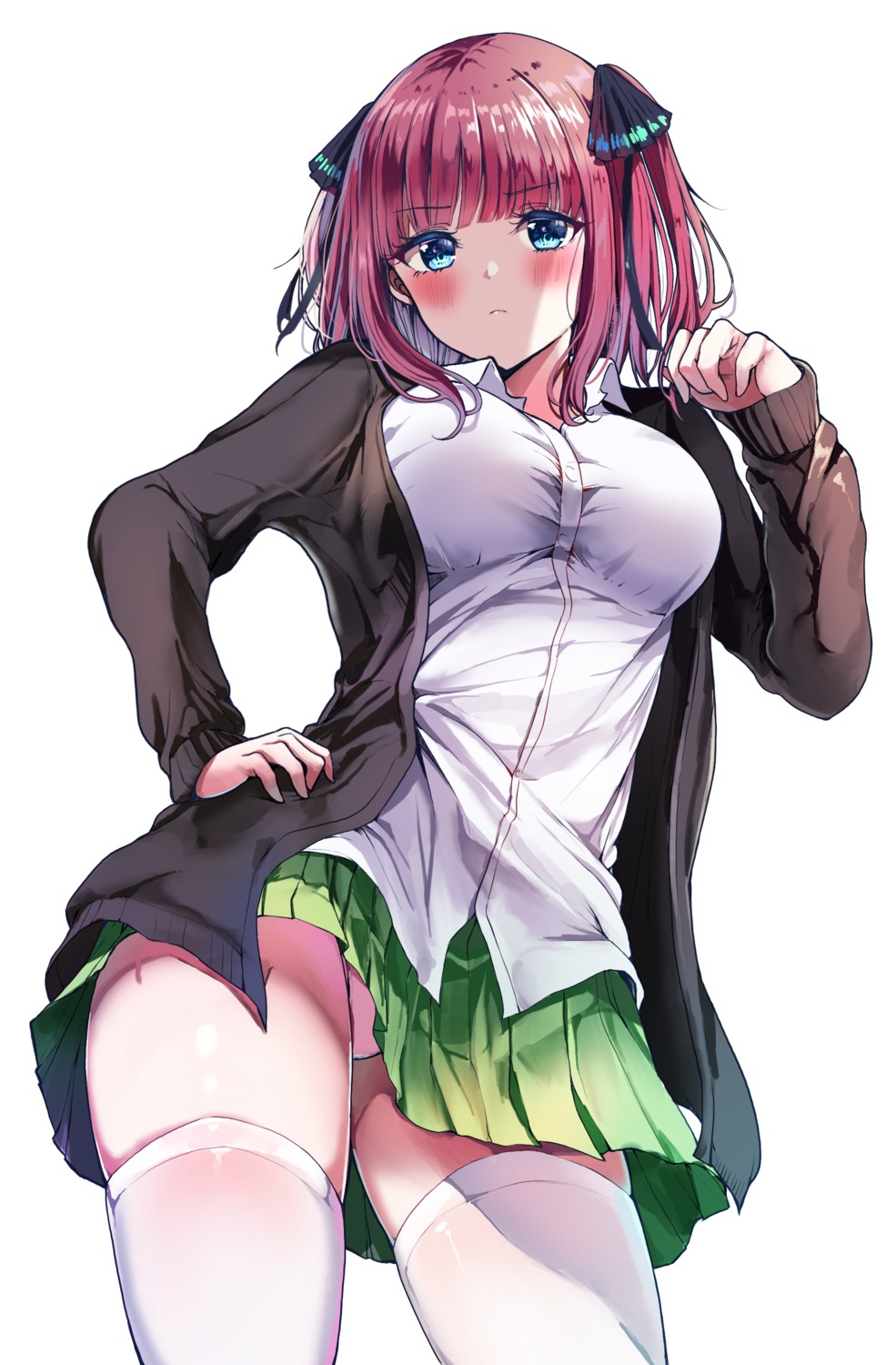 5-toubun_no_hanayome nakano_nino pantsu sak seifuku sweater thighhighs