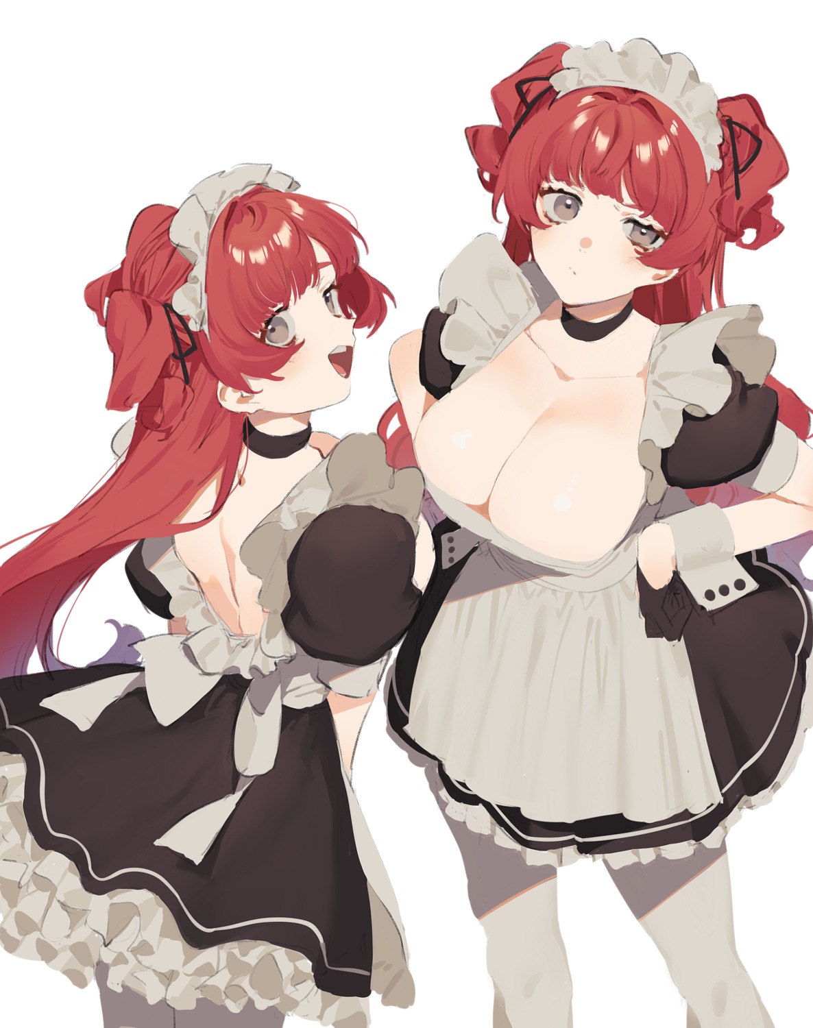 2l maid no_bra skirt_lift