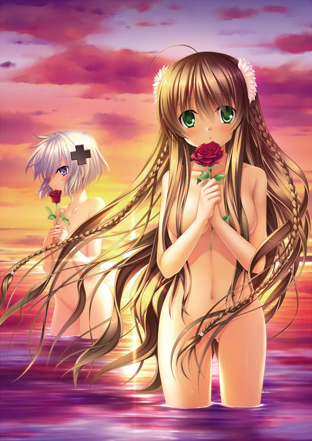 hinoue_itaru kagari_(rewrite) kanbe_kotori key naked possible_duplicate rewrite wet