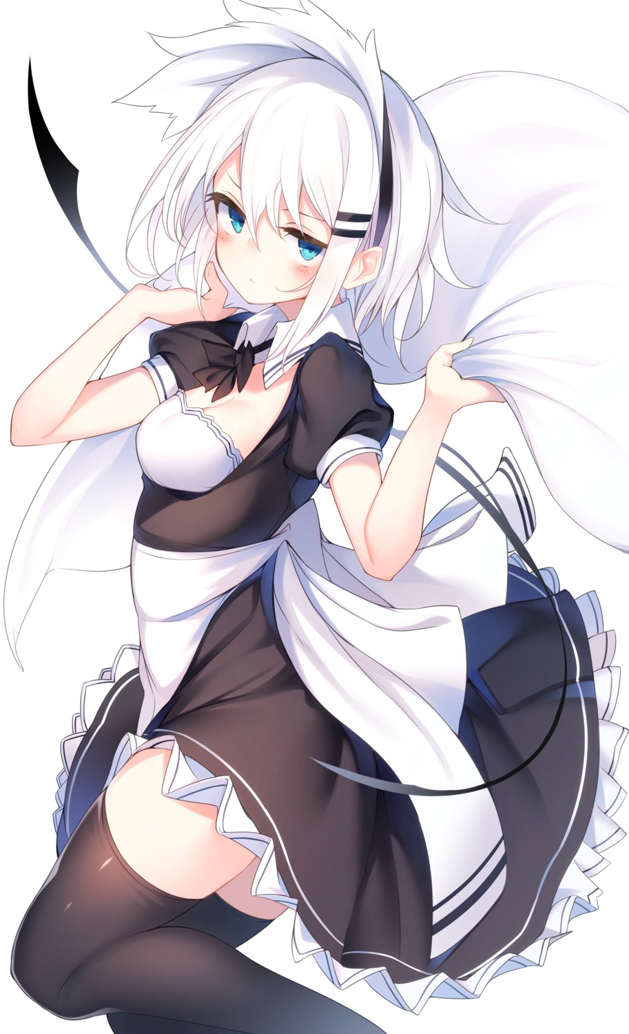 maid otokuyou skirt_lift thighhighs