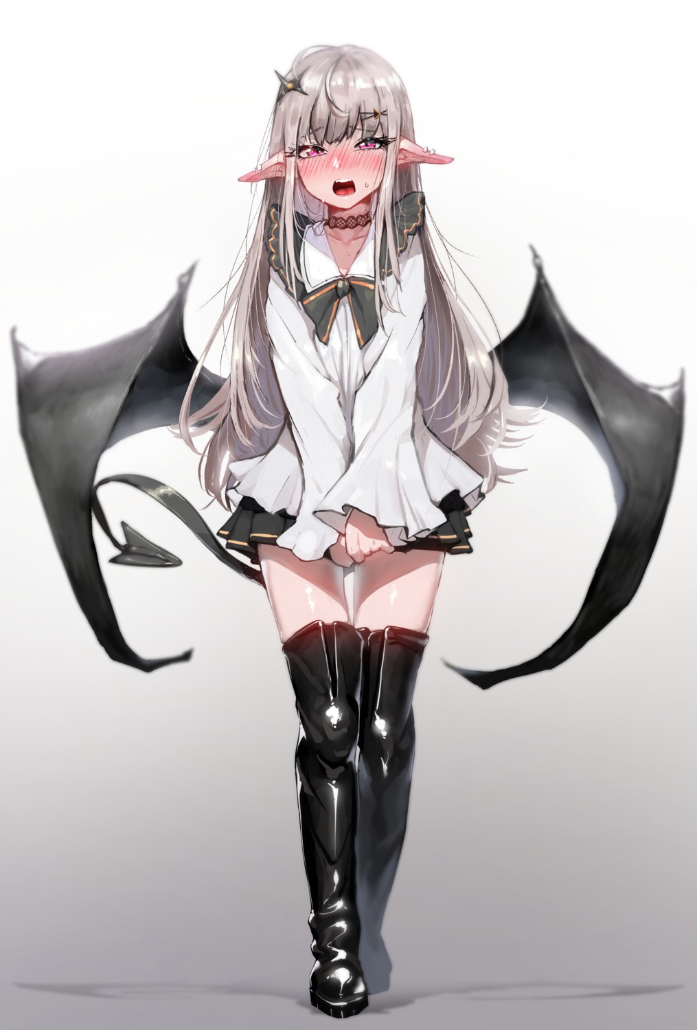 pointy_ears sd_bigpie tail thighhighs wings