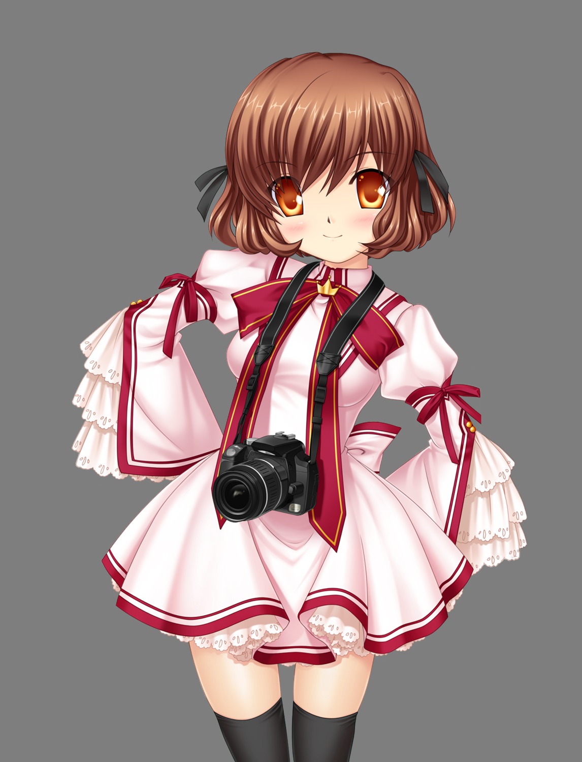 hinoue_itaru inoue_(rewrite) key rewrite seifuku thighhighs transparent_png