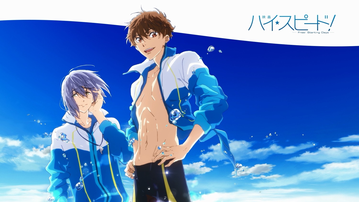 free! high_speed! kirishima_natsuya male nishiya_futoshi serizawa_nao swimsuits