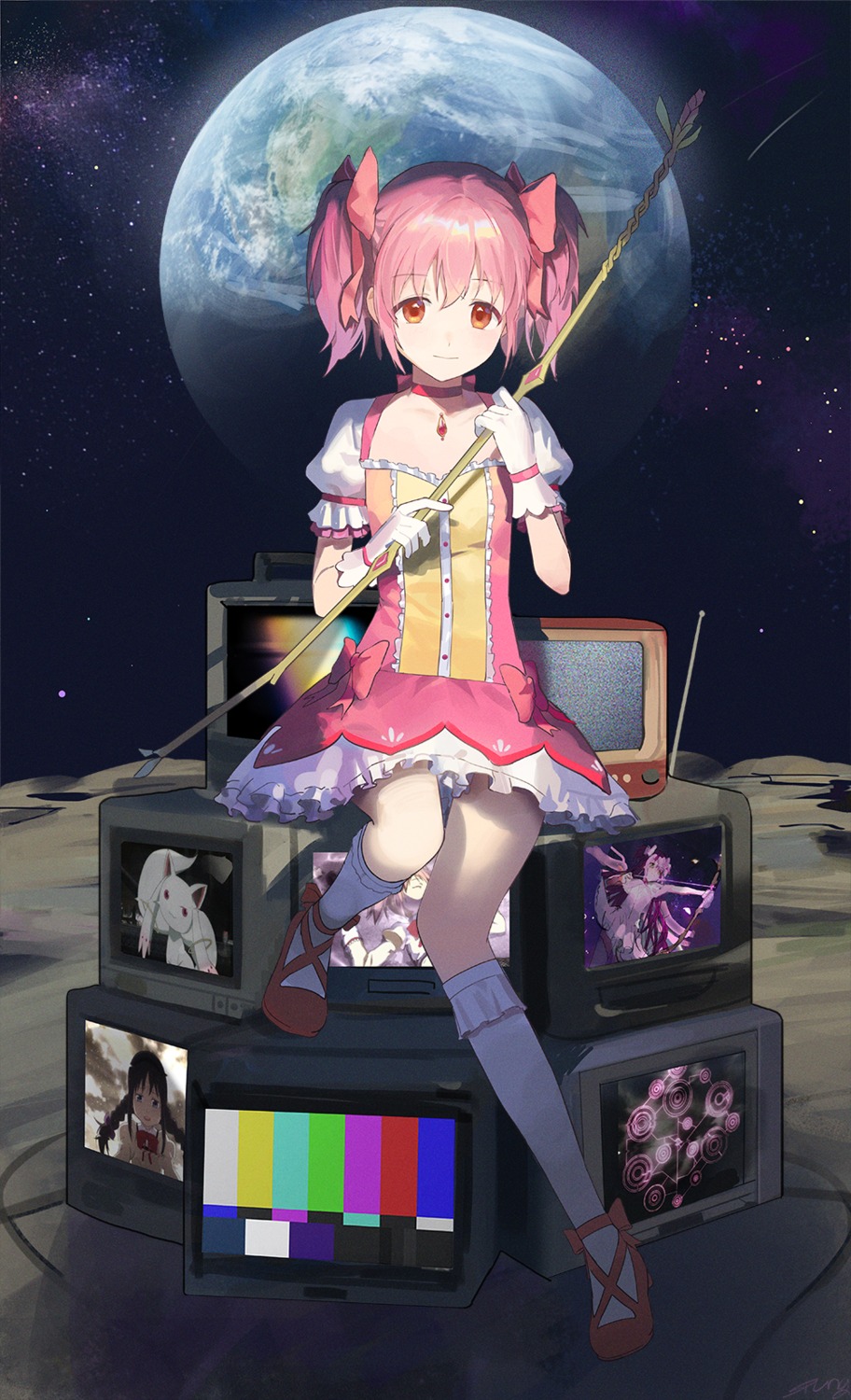 kaname_madoka mahou_shoujo_madoka_magica spung weapon