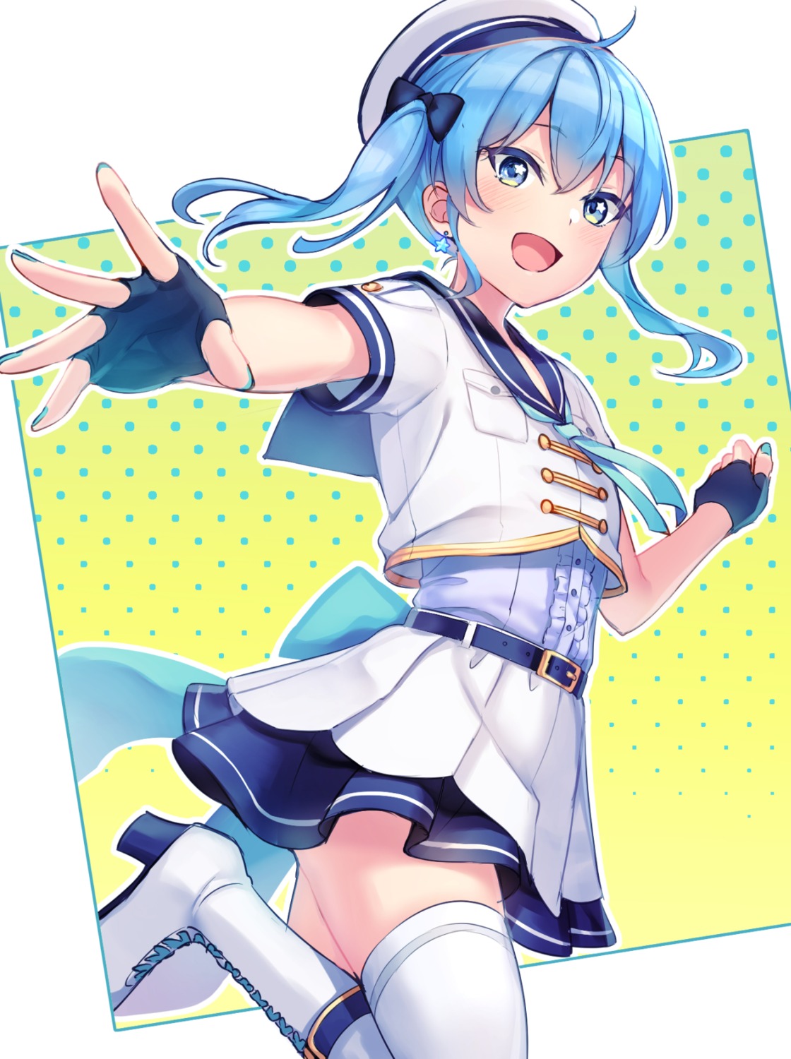 heels hololive hoshimachi_suisei thighhighs umiharu uniform